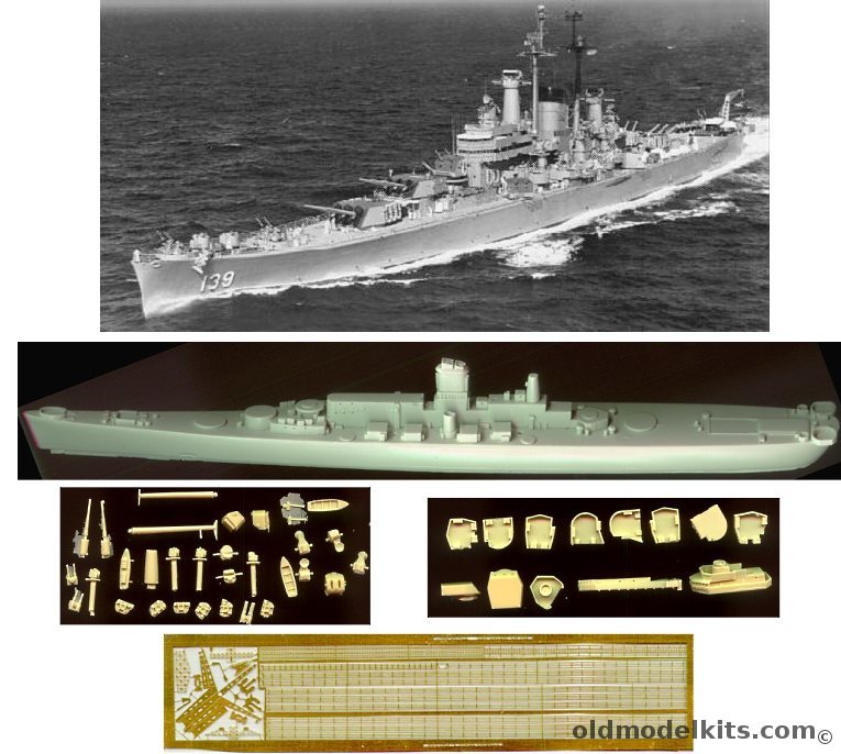 CM 1/700 CA139 USS Salem (Des Moines class) - Waterline plastic model kit